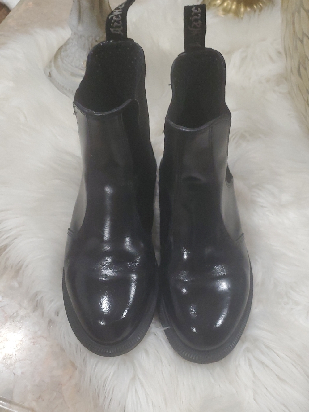 Dr. Martens Black Leather Chelsea Boots with Lug Soles